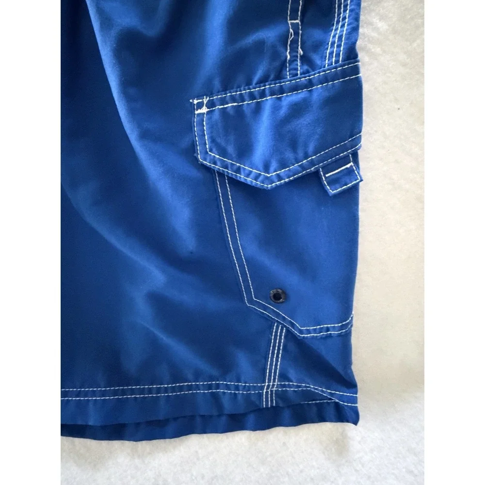 Champion Men's Swim/ Board Shorts With Liner Vibrant Blue Color Size M